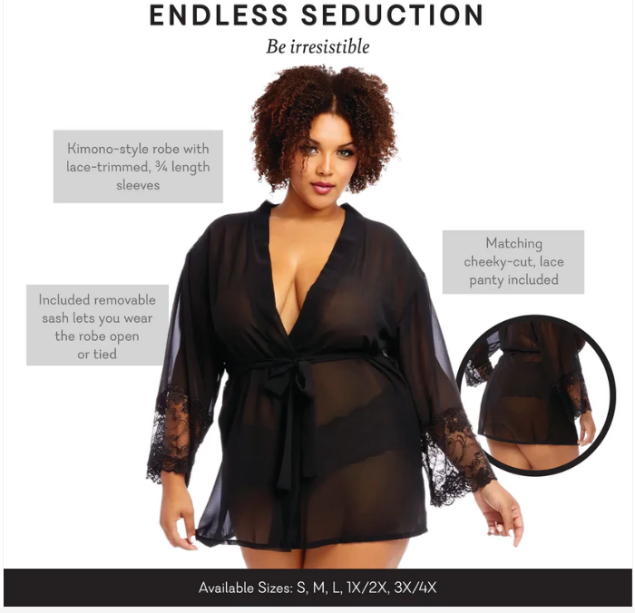 Endless Seduction Kimono Robe & Panty Set