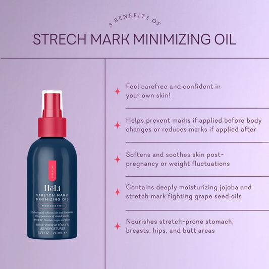 HeLi - Stretch Mark Minimizing Oil - Skin Hydrator & Smoother