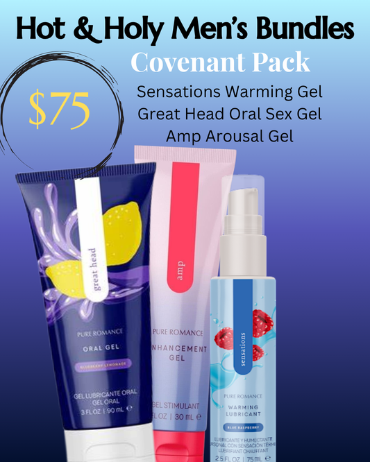 Covenant Pack: Sensations Warming Gel, Great Head, & Amp Arousal Gel