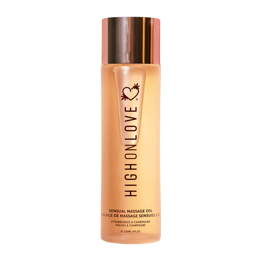 High On Love: Massage Oil - Strawberries & Champagne - 120ml
