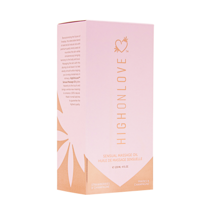 High On Love: Massage Oil - Strawberries & Champagne - 120ml