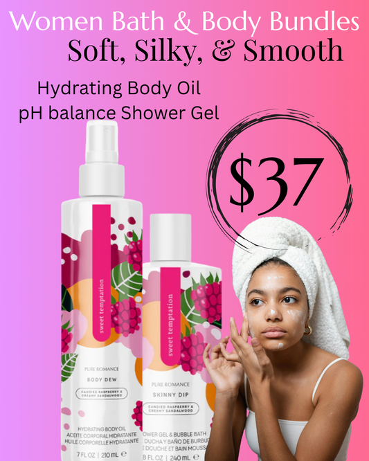 Soft, Silky, & Smooth: Hydrating Body Oil, Shower Gel