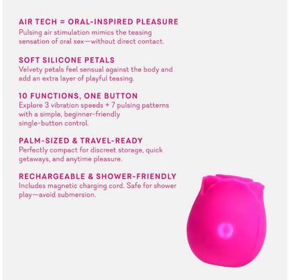 Hot & Holy Rose Air Pressure Clitoral Vibrator (Rose)