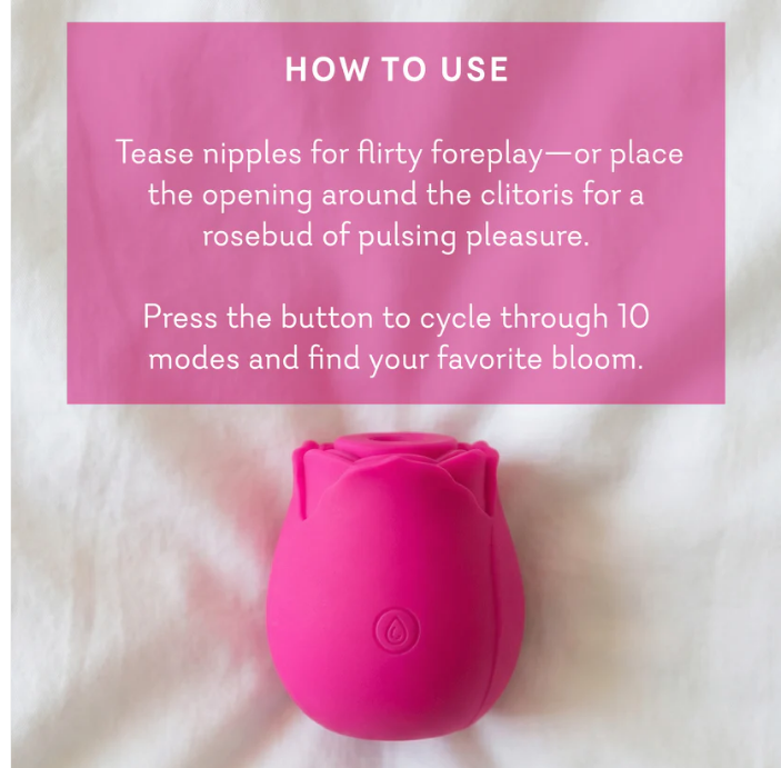 Hot & Holy Rose Air Pressure Clitoral Vibrator (Rose)
